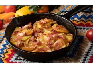 Картофель жареный с беконом