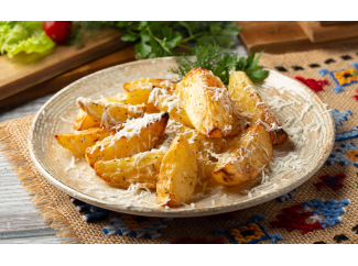 Запеченный картофель с брынзой