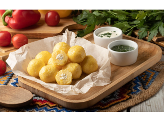 Шарики из мамалыги с брынзой